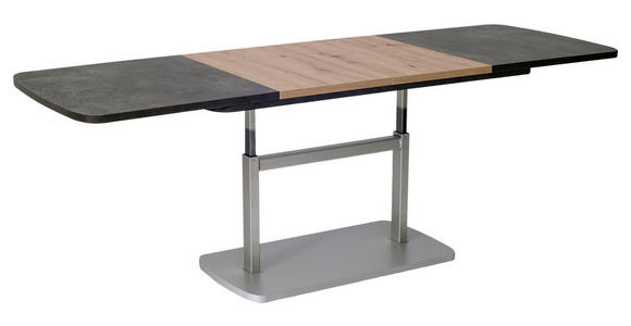 COUCHTISCH 110-180/63/53-72 cm rechteckig Anthrazit, Grau, Wildeiche  - Wildeiche/Anthrazit, KONVENTIONELL, Holzwerkstoff (110-180/63/53-72cm) - Venda