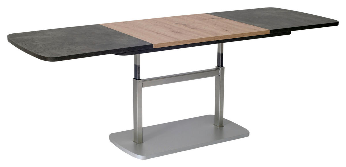 COUCHTISCH Holzwerkstoff 110-180/63/53-72 cm  - Wildeiche/Anthrazit, Konventionell, Holzwerkstoff (110-180/63/53-72cm) - Venda