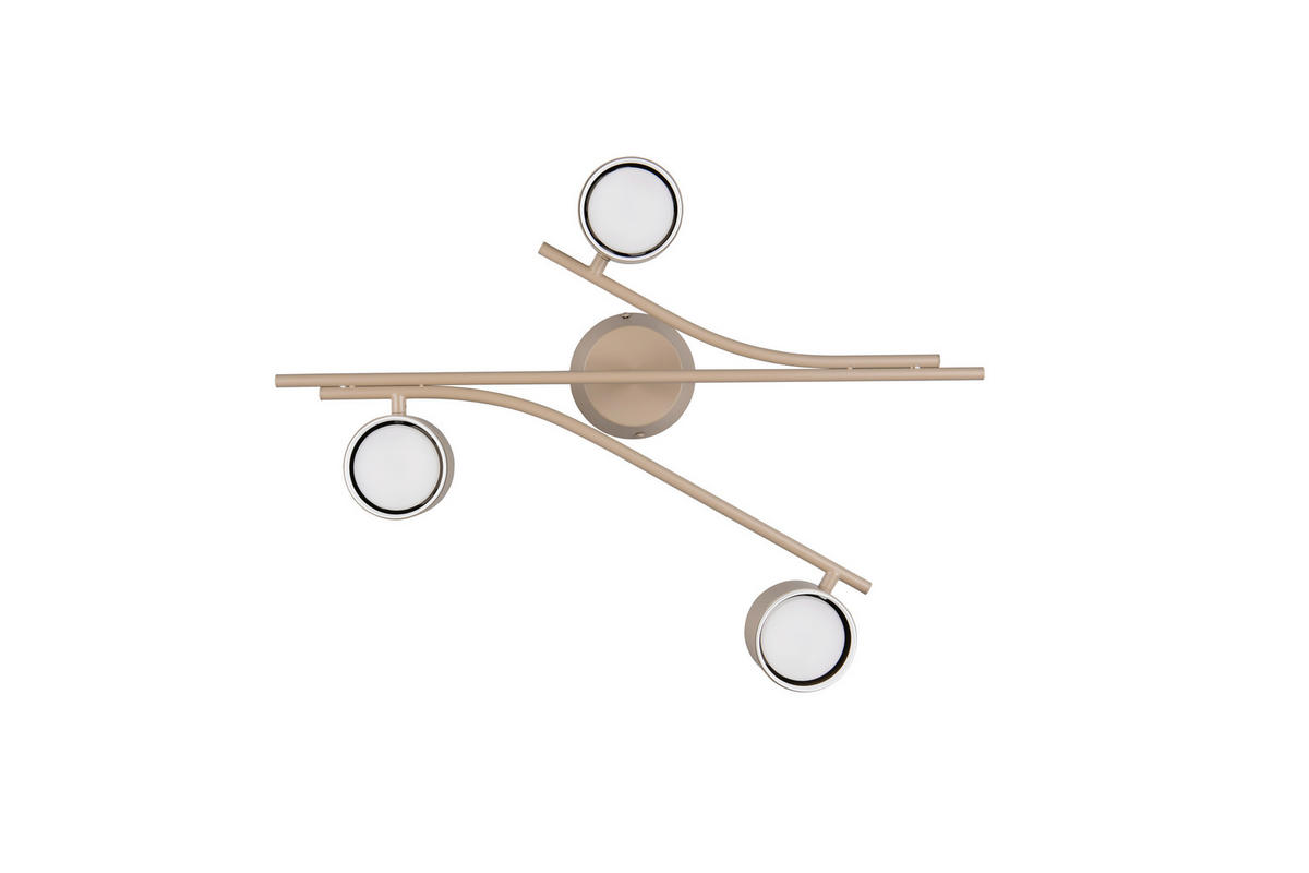 DECKENLEUCHTE Coda 61,5/46,5/11 cm   - Beige/Weiß, Design, Metall (61,5/46,5/11cm) - Trio Leuchten