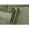 SCHLAFSOFA Cord, Flachgewebe Olivgrün Rückenkissen, Armlehnenkissen, Bettkasten, Schlaffunktion, Rücken echt, Liegefläche im Originalstoff  - Schwarz/Olivgrün, KONVENTIONELL, Textil/Metall (223/72/100cm) - Carryhome