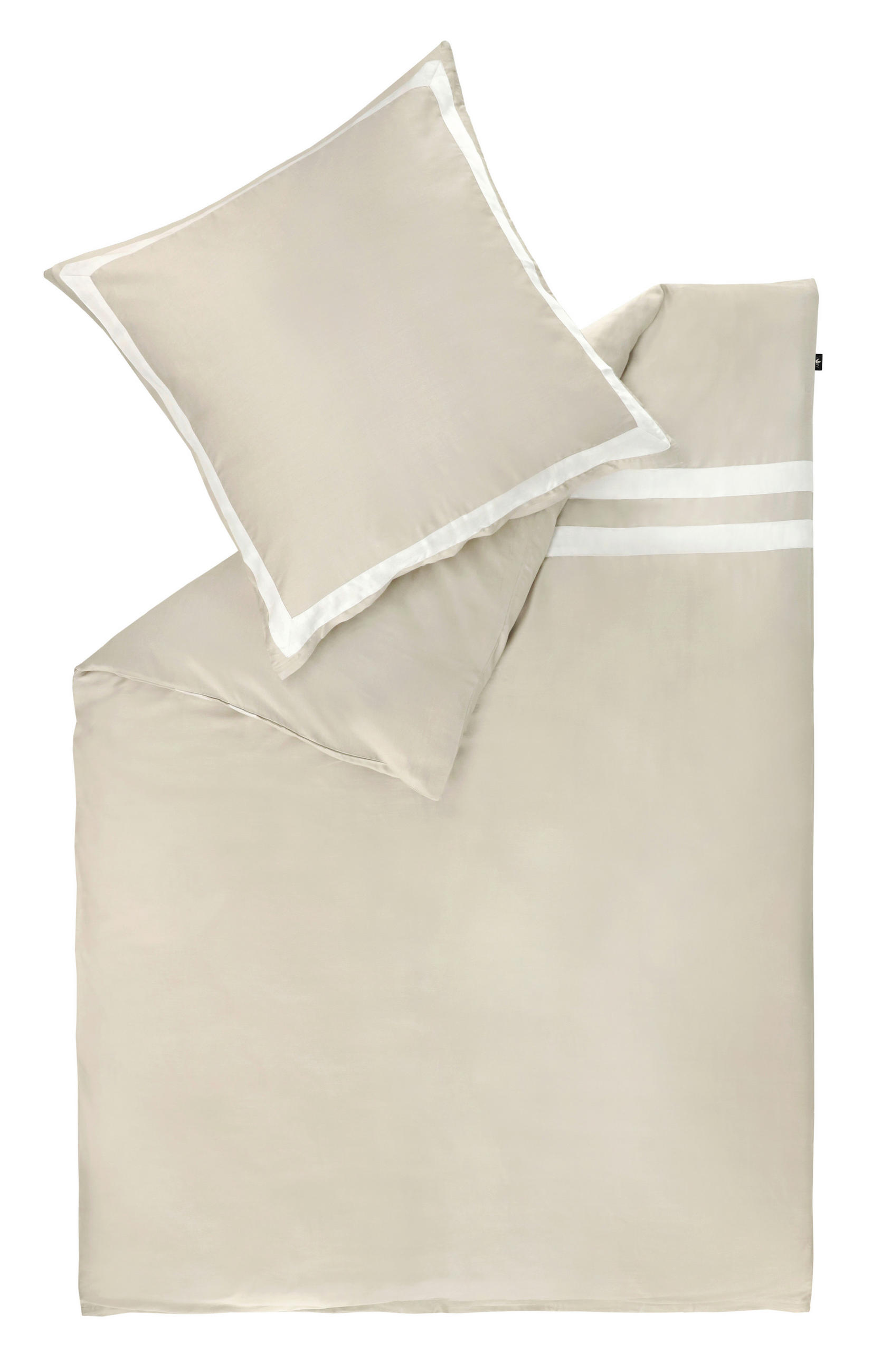 WENDEBETTWÄSCHE Marcel.Remus.Design - Son Vida beige Satin 135/200 cm  - Beige/Weiß, Design, Textil (135/200cm) - Marcel Remus