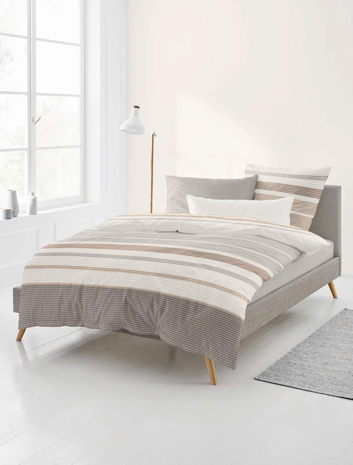 BETTWÄSCHE Biber 155/220 cm  - Braun, Design, Textil (155/220cm) - Bierbaum