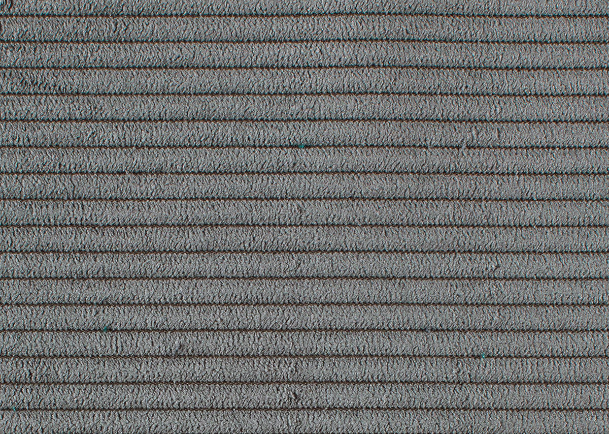ECKSOFA in Feincord Grau  - Schwarz/Grau, Konventionell, Textil/Metall (219/311cm) - Hom`in