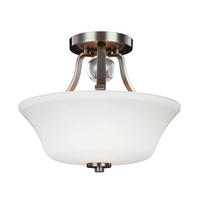 DECKENLEUCHTE Evington 35.2/29.7 cm   - Nickelfarben, Basics, Glas/Metall (35.2/29.7cm) - Elstead Lighting