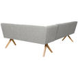 ECKBANK 238/172 cm Webstoff Hellgrau Eiche vollmassiv   - Eichefarben/Hellgrau, KONVENTIONELL, Holz/Textil (238/172cm) - Linea Natura