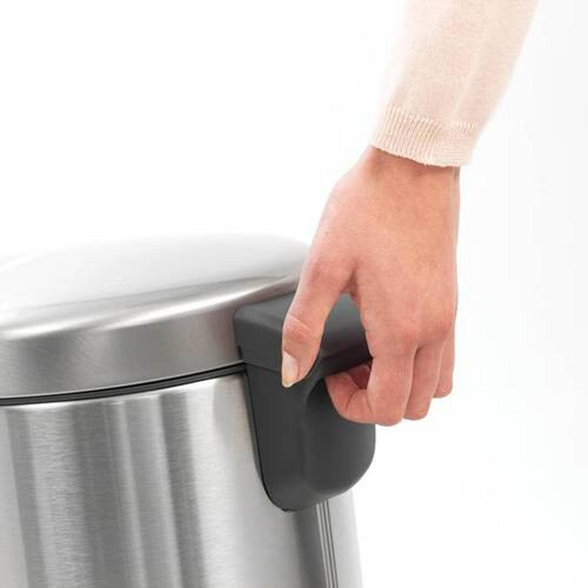 ABFALLEIMER NEW ICON 12 L  - Silberfarben, Basics, Kunststoff/Metall (25.1/41.1/33.8cm) - Brabantia