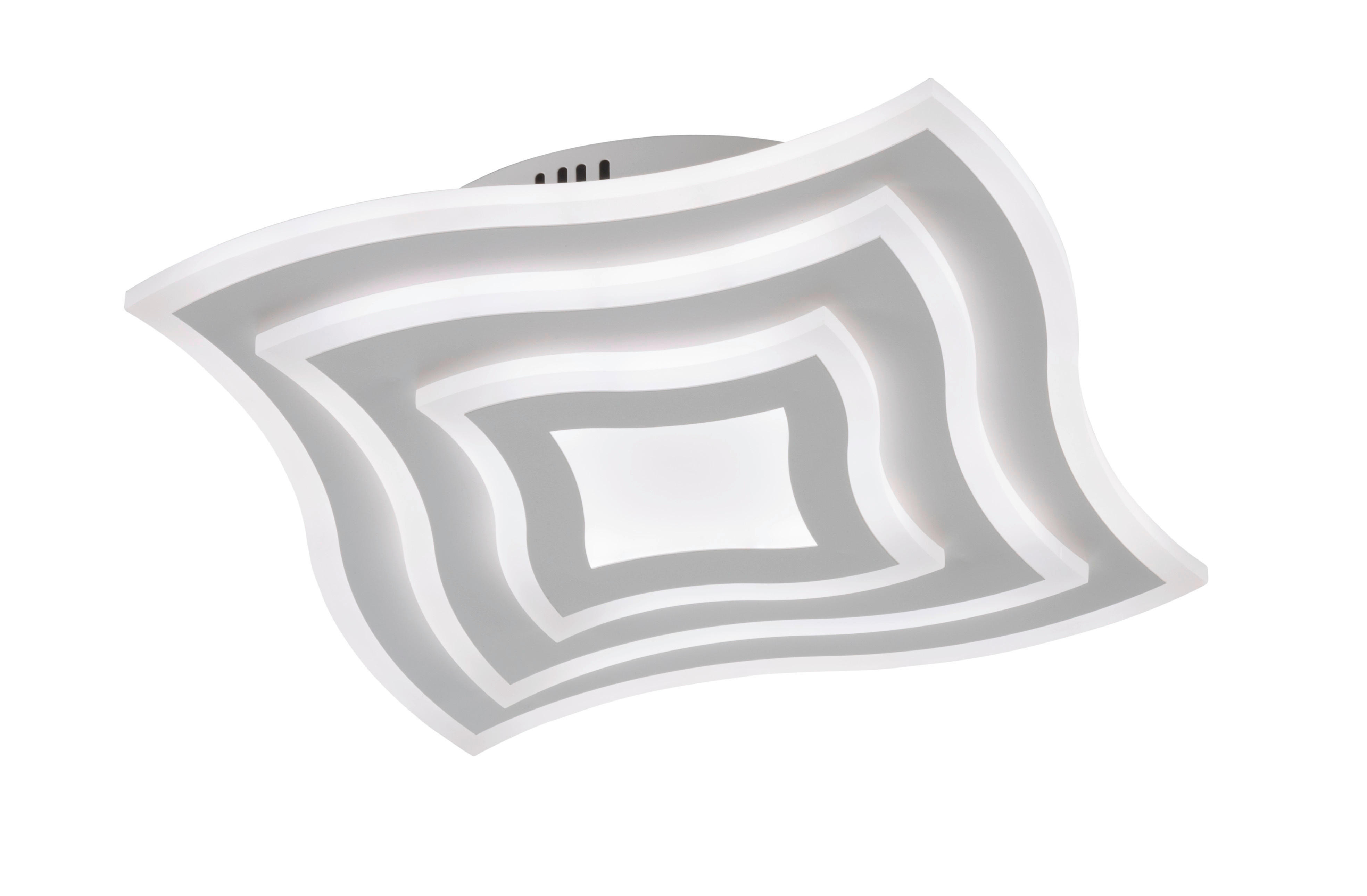 LED-DECKENLEUCHTE    43/43/6 cm  - Weiss, Trend, Kunststoff/Metall (43/43/6cm) - Fischer & Honsel