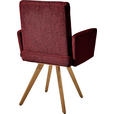 ARMLEHNSTUHL  in Chenille  - Eichefarben/Rot, Design, Holz/Textil (56/92/60cm) - Dieter Knoll