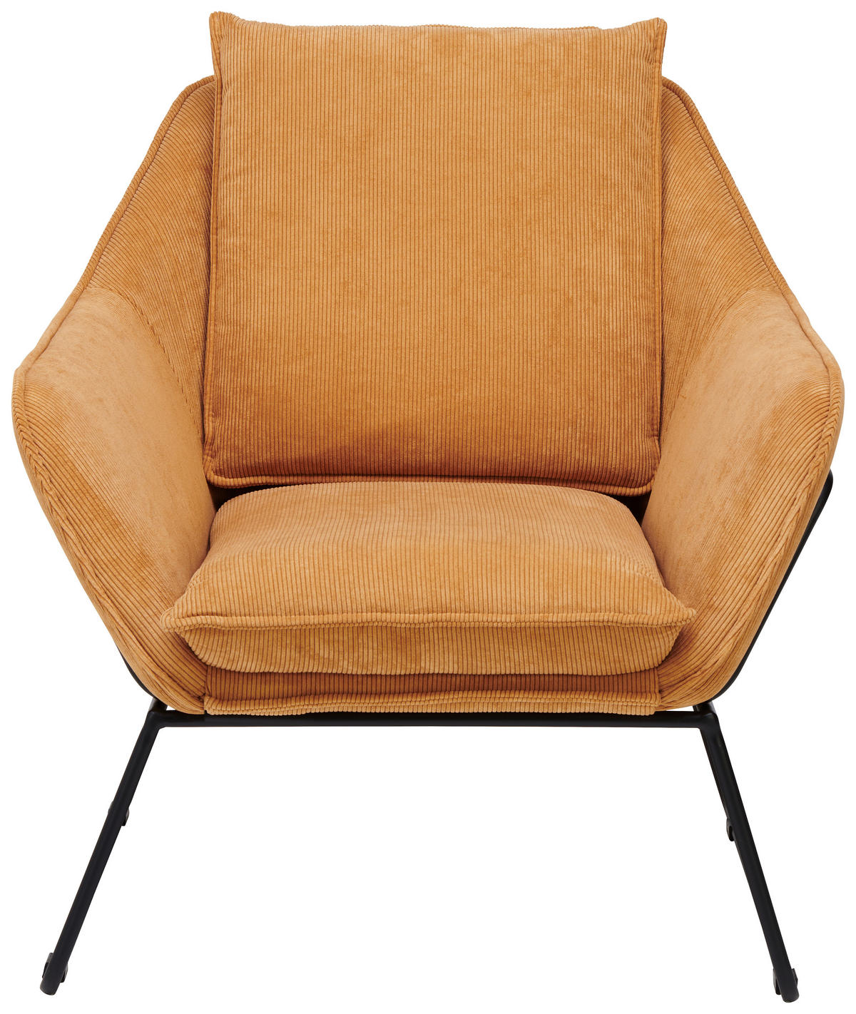 SESSEL in Struktur Haselnussfarben  - Schwarz/Haselnussfarben, Design, Textil/Metall (78/85/85cm) - Livetastic