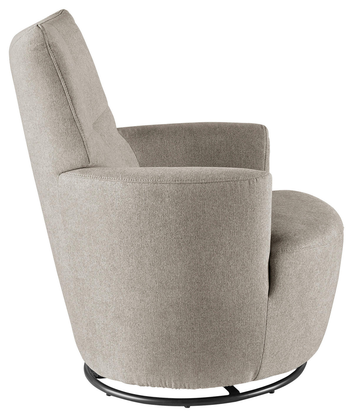 SESSEL Webstoff Beige    - Beige/Schwarz, Design, Textil/Metall (80/96/88cm) - SetOne by Musterring