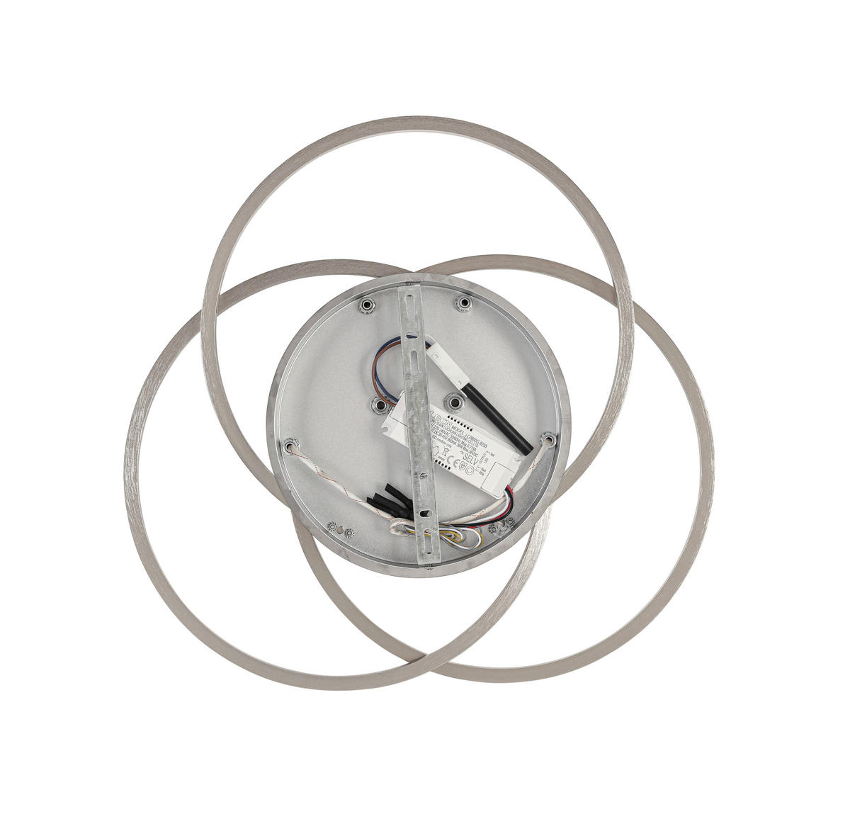 STROPNÍ LED SVÍTIDLO, 50/8,5 cm  - černá/barvy niklu, Design, kov/plast (50/8,5cm) - Novel
