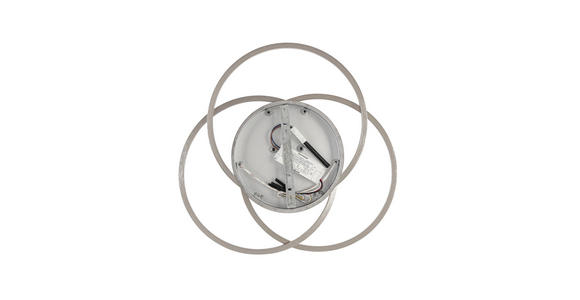 LED-DECKENLEUCHTE 50/8,5 cm - Schwarz/Nickelfarben, Design, Kunststoff/Metall (50/8,5cm) - Novel