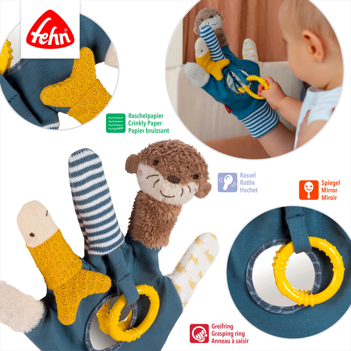 LERNSPIEL Otter Theo  - Multicolor, Basics, Textil (28/25/14,5cm) - Fehn