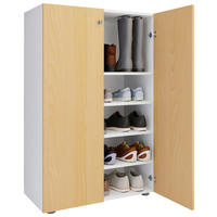 SCHUHSCHRANK Lona  in 70/110/39 cm  - Silberfarben/Buchefarben, Design, Holzwerkstoff/Kunststoff (70/110/39cm) - MID.YOU