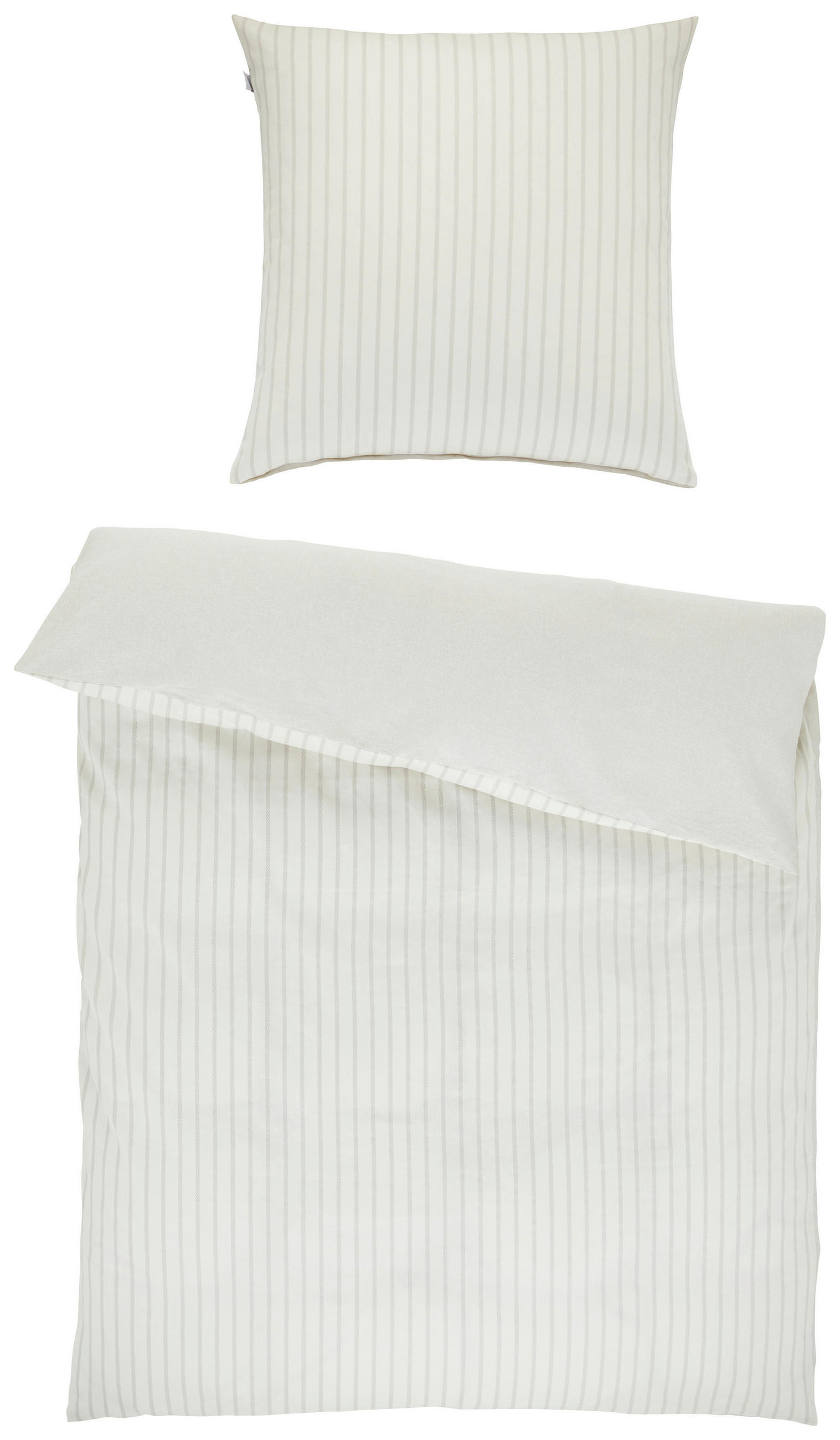 WENDEBETTWÄSCHE SW-Heritage Satin 135/200 cm  - Beige/Creme, Basics, Textil (135/200cm) - Schöner Wohnen