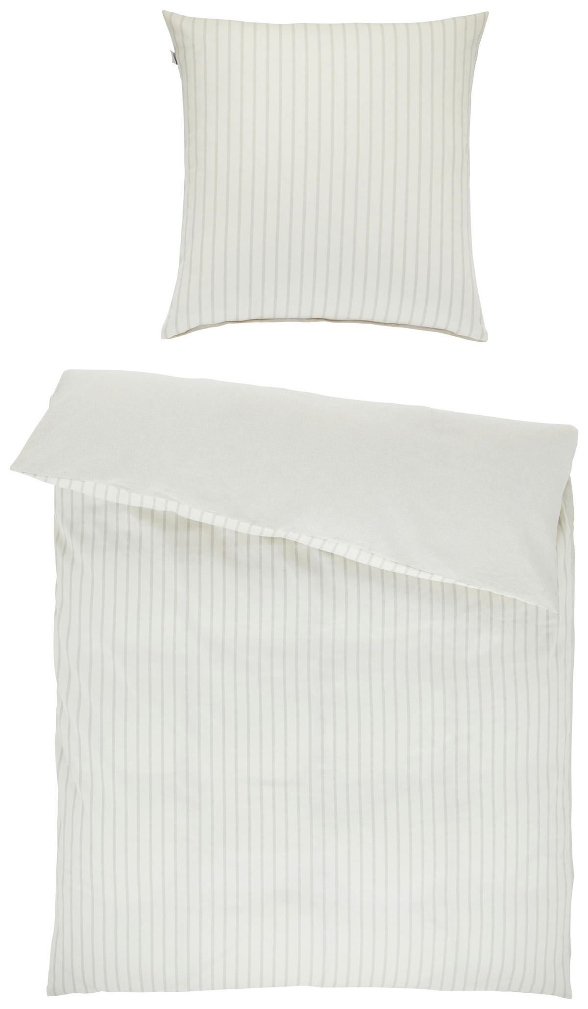 WENDEBETTWÄSCHE SW-Heritage Satin 135/200 cm  - Beige/Creme, Basics, Textil (135/200cm) - Schöner Wohnen