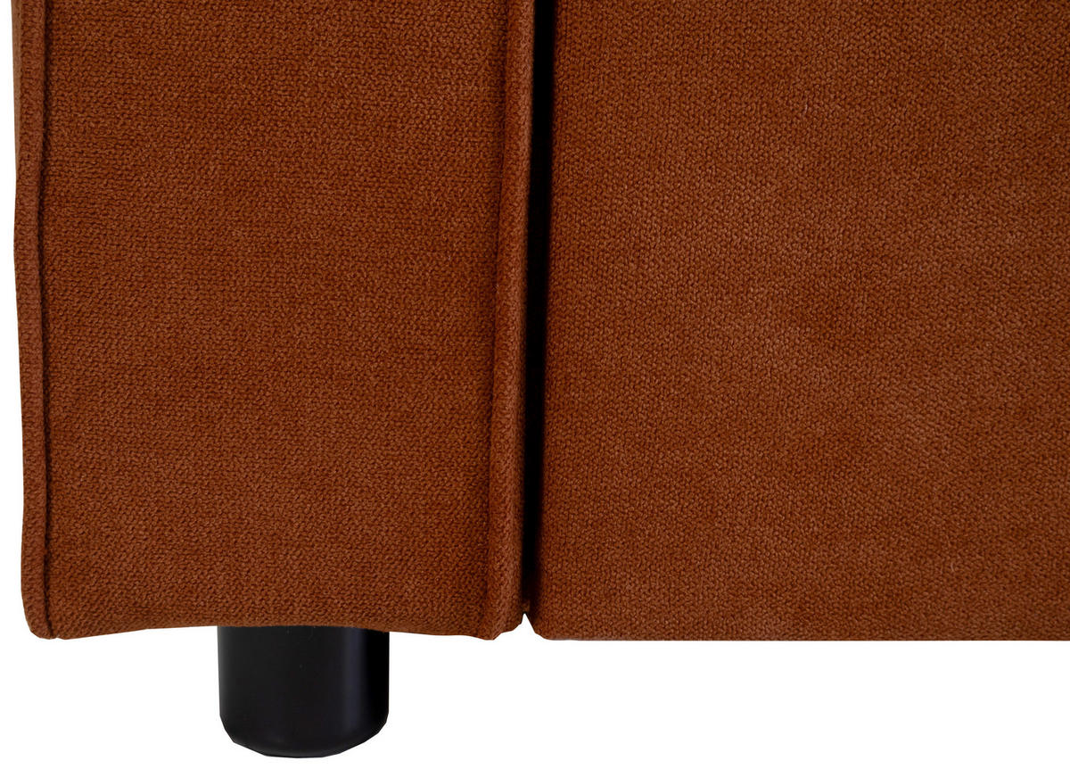 SCHLAFSOFA Flachgewebe Terracotta  - Terracotta, Trend, Textil (162/90/89cm) - Livetastic