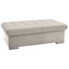 HOCKER Flachgewebe Creme  - Silberfarben/Creme, Design, Textil/Metall (137/43/74cm) - Cantus