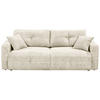 SCHLAFSOFA in Mikrovelours Beige  - Beige/Schwarz, Konventionell, Kunststoff/Textil (235/88/120cm) - MID.YOU