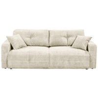 SCHLAFSOFA in Mikrovelours Beige  - Beige/Schwarz, Konventionell, Kunststoff/Textil (235/88/120cm) - MID.YOU