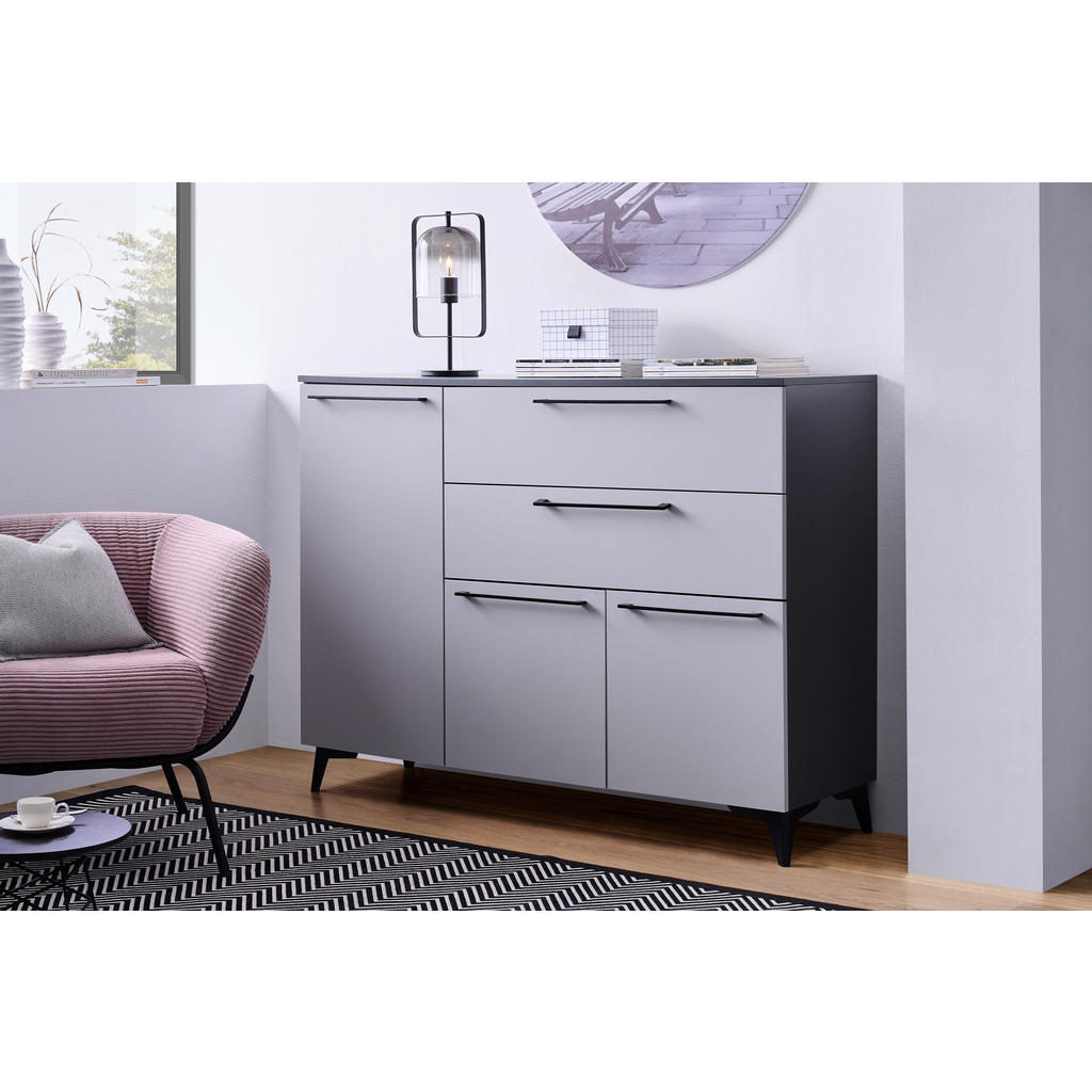 Thumbnail - Hom`in Schublade, Hellgrau, Holzwerkstoff, 91x22x37 cm, Schlafzimmer, Kleiderschränke, Schranksysteme