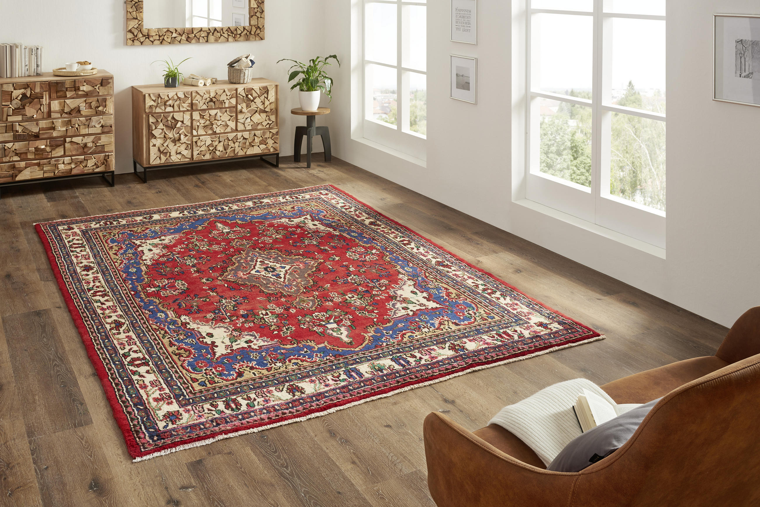 ORIENTTEPPICH 150/200 cm Hamedan Rot  - Rot, LIFESTYLE, Textil (150/200cm) - Cazaris