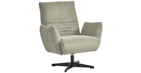 SESSEL in Chenille Beige  - Beige/Schwarz, Design, Textil/Metall (60/94/86cm) - Dieter Knoll
