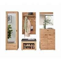 GARDEROBE  in 240/194/39 cm  - Eschefarben, Design, Glas/Holz (240/194/39cm) - Livetastic