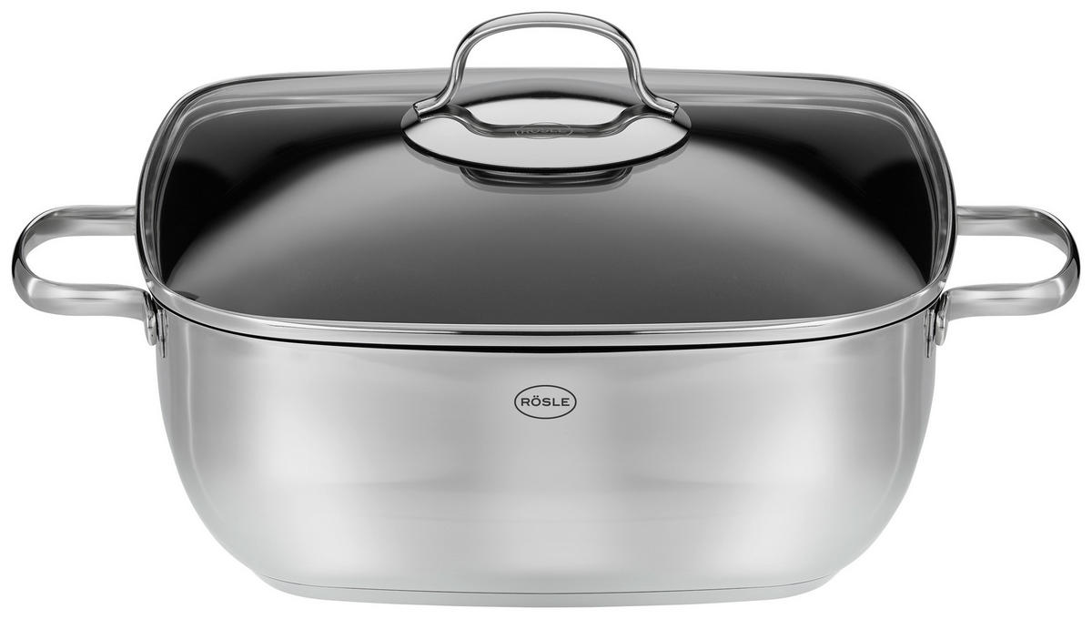 SERVÍROVACÍ PÁNEV   - barvy nerez oceli, Basics, kov (29,3 cm/38,2 cm/18,3 cmcm) - Rösle