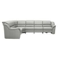 ECKSOFA  in Echtleder Silberfarben  260/324 cm  - Silberfarben/Schwarz, KONVENTIONELL, Leder/Kunststoff (260/324cm) - Cantus
