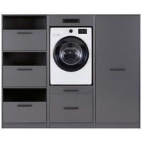 HAUSWIRTSCHAFTSRAUM 201/164/68 cm  in Anthrazit  - Anthrazit, MODERN, Holzwerkstoff (201/164/68cm) - home24