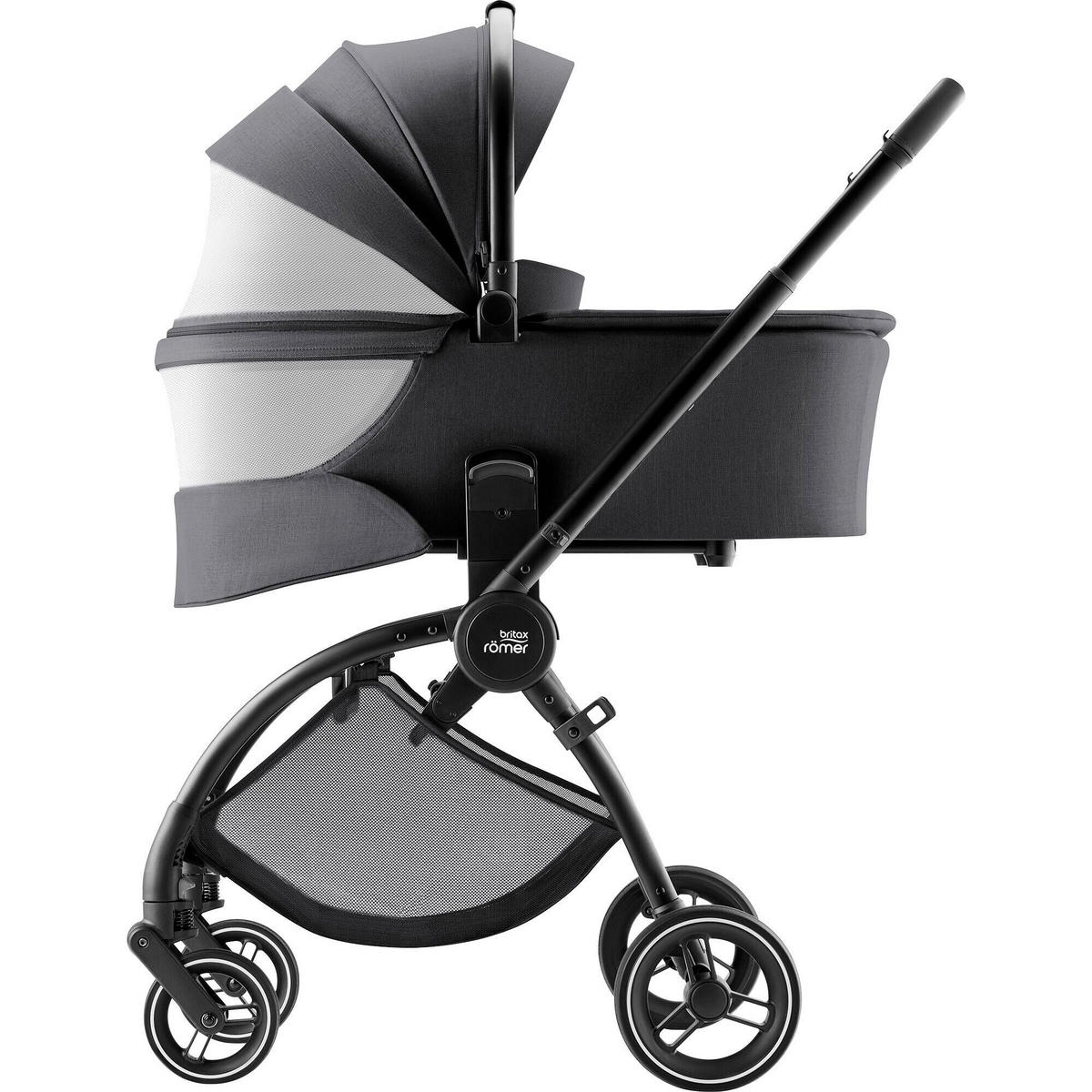 KINDERWAGENSET  Rio Set  Carbon Black  - Schwarz/Grau, Basics, Textil/Metall (55/120/93cm) - Britax Römer