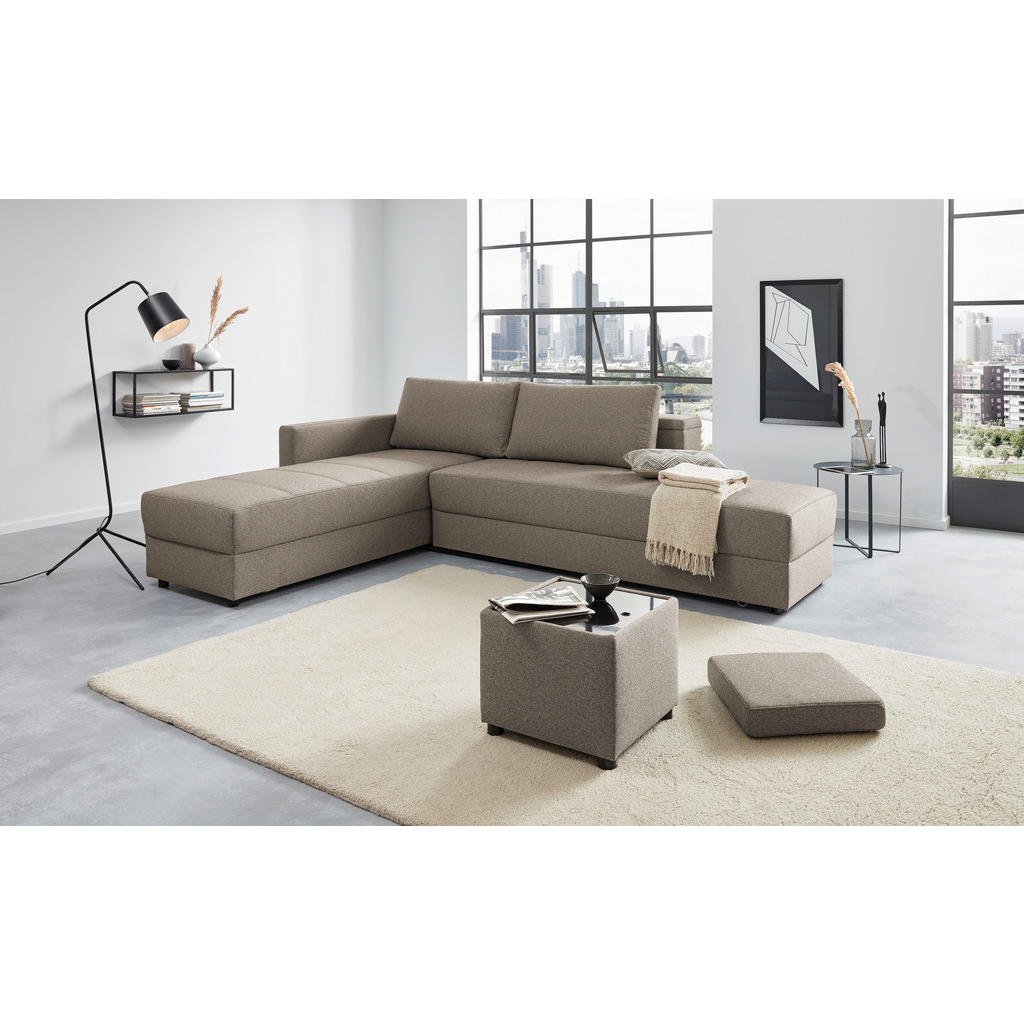 Thumbnail - Looks by W.Joop Ecksofa Looks Iii, Hellgrau, Textil, Uni, 4-Sitzer, Ottomane rechts, L-Form, 287x229 cm, Made in EU, Lie...
