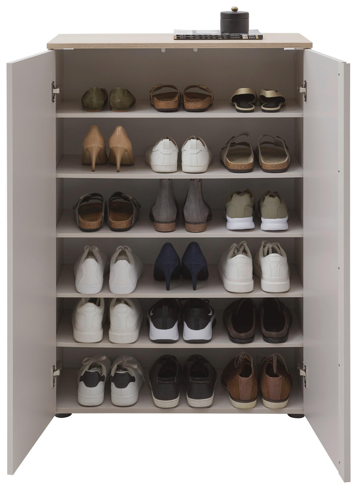 SCHUHSCHRANK 79/113,2/34 cm  - Kaschmir/Eichefarben, Design, Holzwerkstoff/Kunststoff (79/113,2/34cm) - Voleo