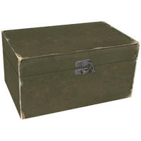 KUTIJA DEKORATIVNA  24/14/12 cm    - tamno zelena, Basics, drvni materijal/drvo (24/14/12cm) - Ambia Home