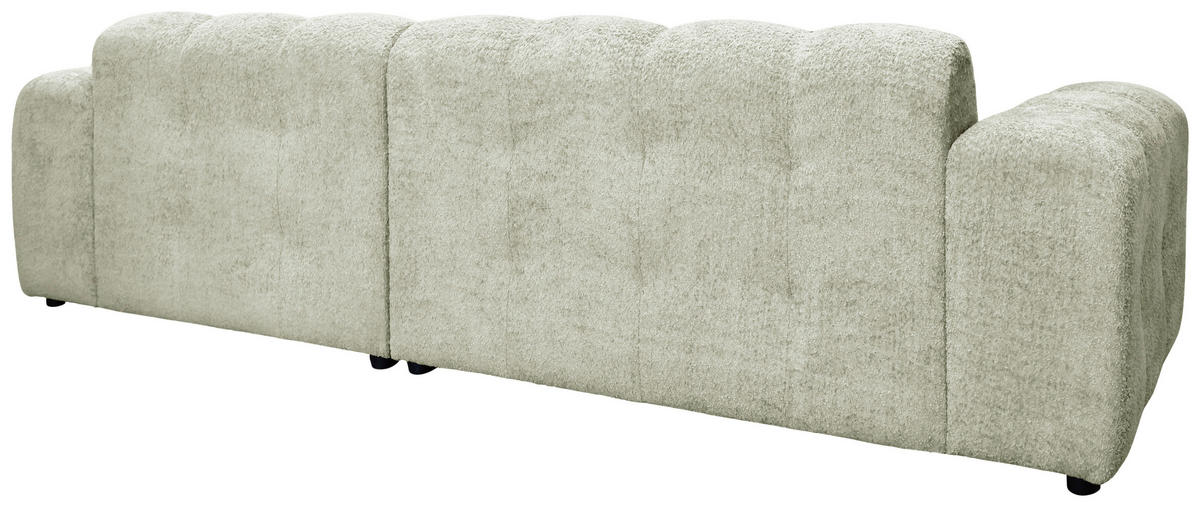 ECKSOFA RUNO Beige Bouclé  - Beige/Schwarz, Design, Kunststoff/Textil (270/175cm) - MID.YOU