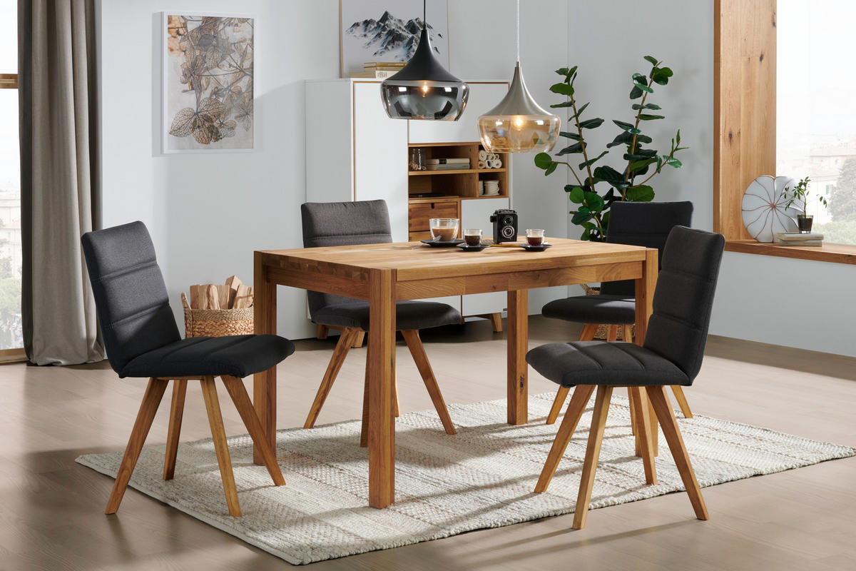 JEDÁLENSKÝ STÔL, divoký dub, farba duba, 120/80/75 cm - farba duba, Konventionell, drevo (120/80/75cm) - Carryhome