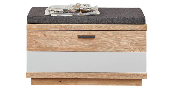GARDEROBENBANK 85/51/38 cm - Wildeiche/Anthrazit, Design, Holzwerkstoff/Textil (85/51/38cm) - Novel