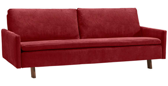 SCHLAFSOFA Flachgewebe Rotbraun  - Rotbraun/Eichefarben, KONVENTIONELL, Holz/Textil (220/85/98cm) - Carryhome