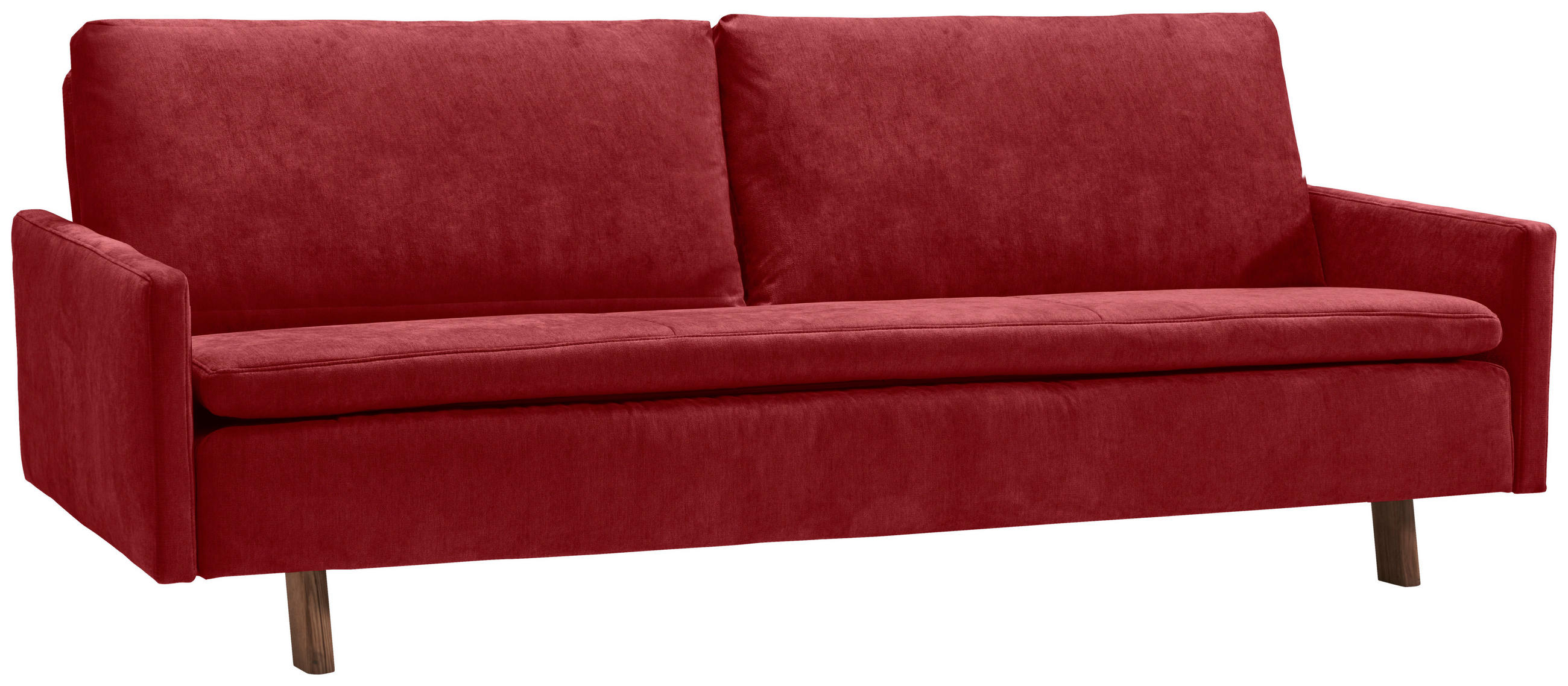 SCHLAFSOFA Flachgewebe Rotbraun - Rotbraun/Eichefarben, KONVENTIONELL, Holz/Textil (220/85/98cm) - Carryhome