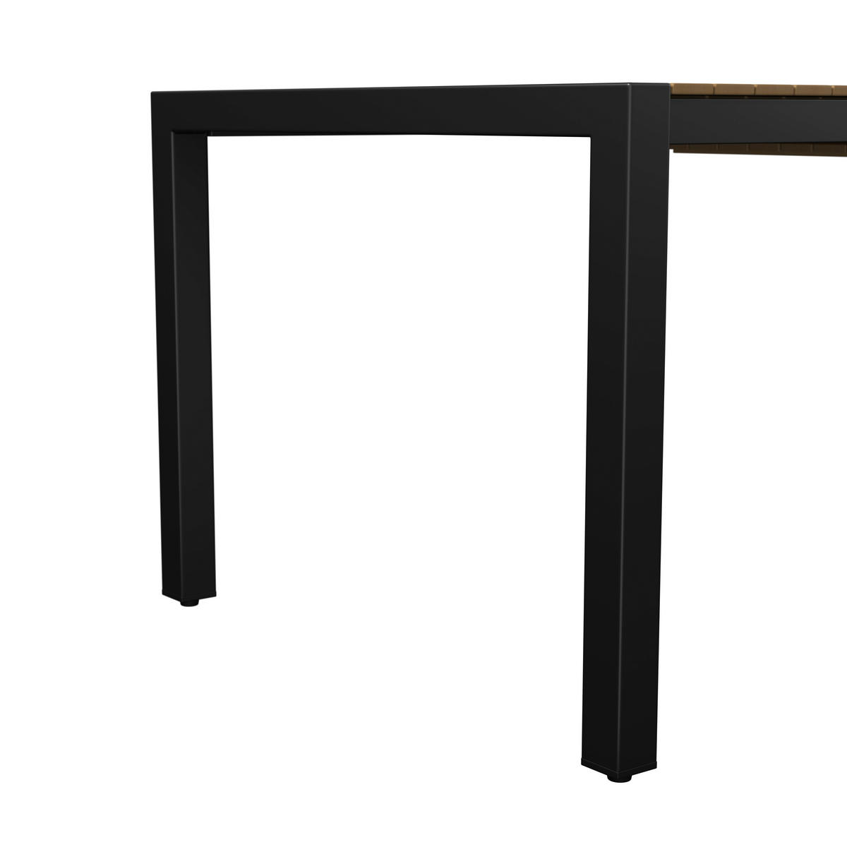 GARTENTISCH  - Schwarz/Teakfarben, MODERN, Holz/Metall (118,5/252/100/75cm) - Ambia Garden