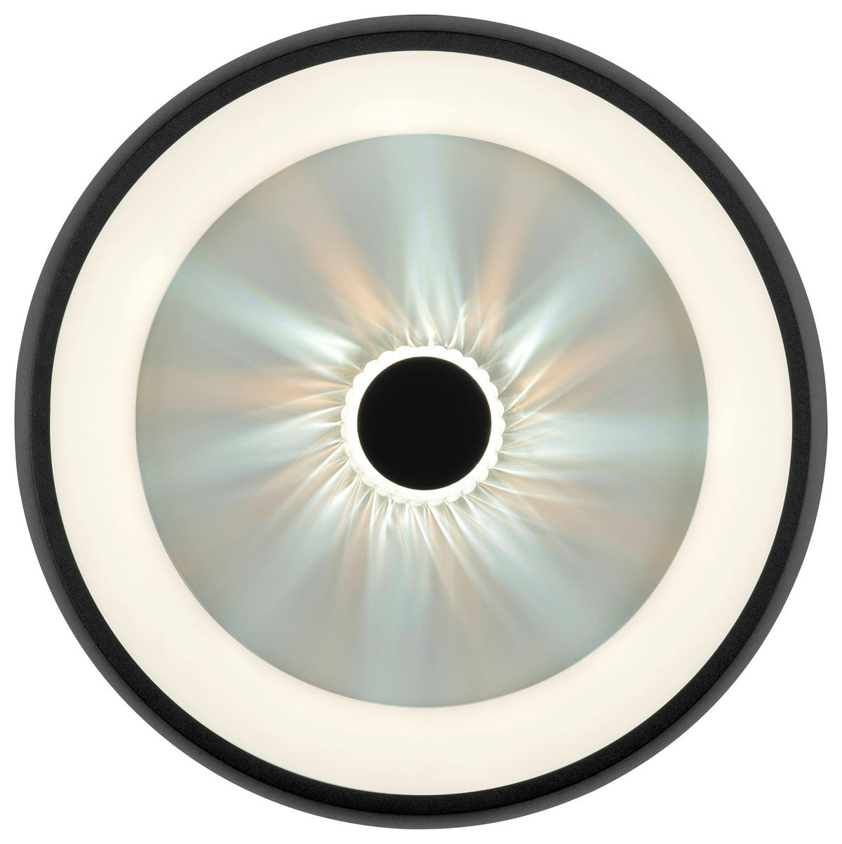 STROPNÉ LED SVIETIDLO, 46,5/9,5 cm  - čierna, Design, kov/plast (46,5/9,5cm)
