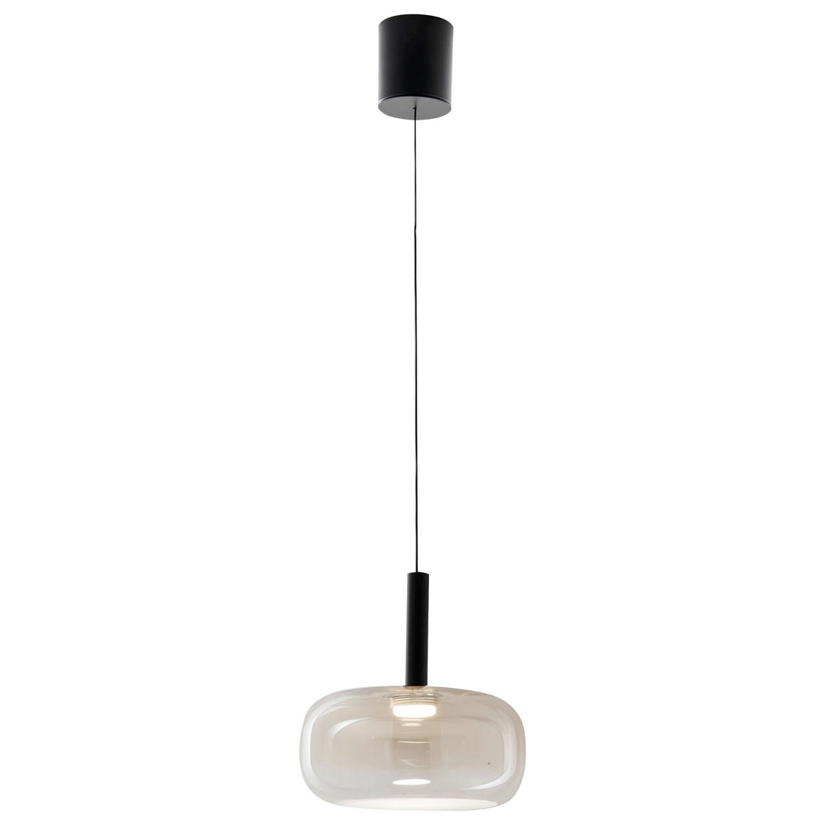 LED-PENDELLEUCHTE Devero 25/200 cm   - Cognac, Design, Glas/Metall (25/200cm) - Fabas Luce