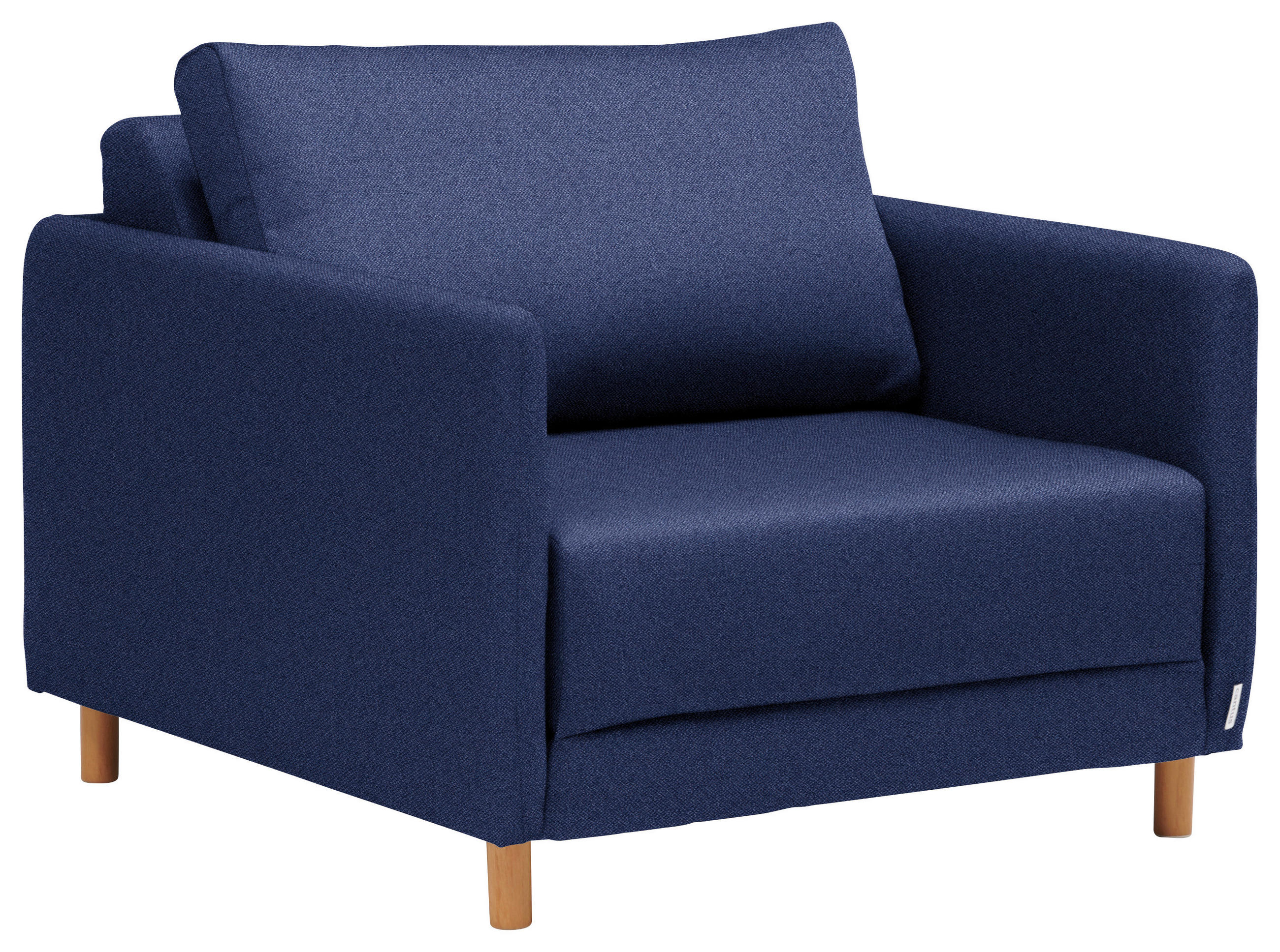 FEKVŐFOTEL textil sötétkék  - sötétkék/natúr színű, Konventionell, műanyag/textil (89/79/94cm) - Cantus