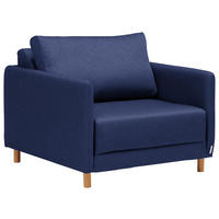FEKVŐFOTEL textil sötétkék  - sötétkék/natúr színű, Konventionell, műanyag/textil (89/79/94cm) - Cantus