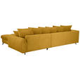 ECKSOFA Currygelb Cord Rückenkissen, Armlehnenkissen, Rücken echt  - Currygelb/Schwarz, KONVENTIONELL, Textil/Metall (332/231cm) - Carryhome