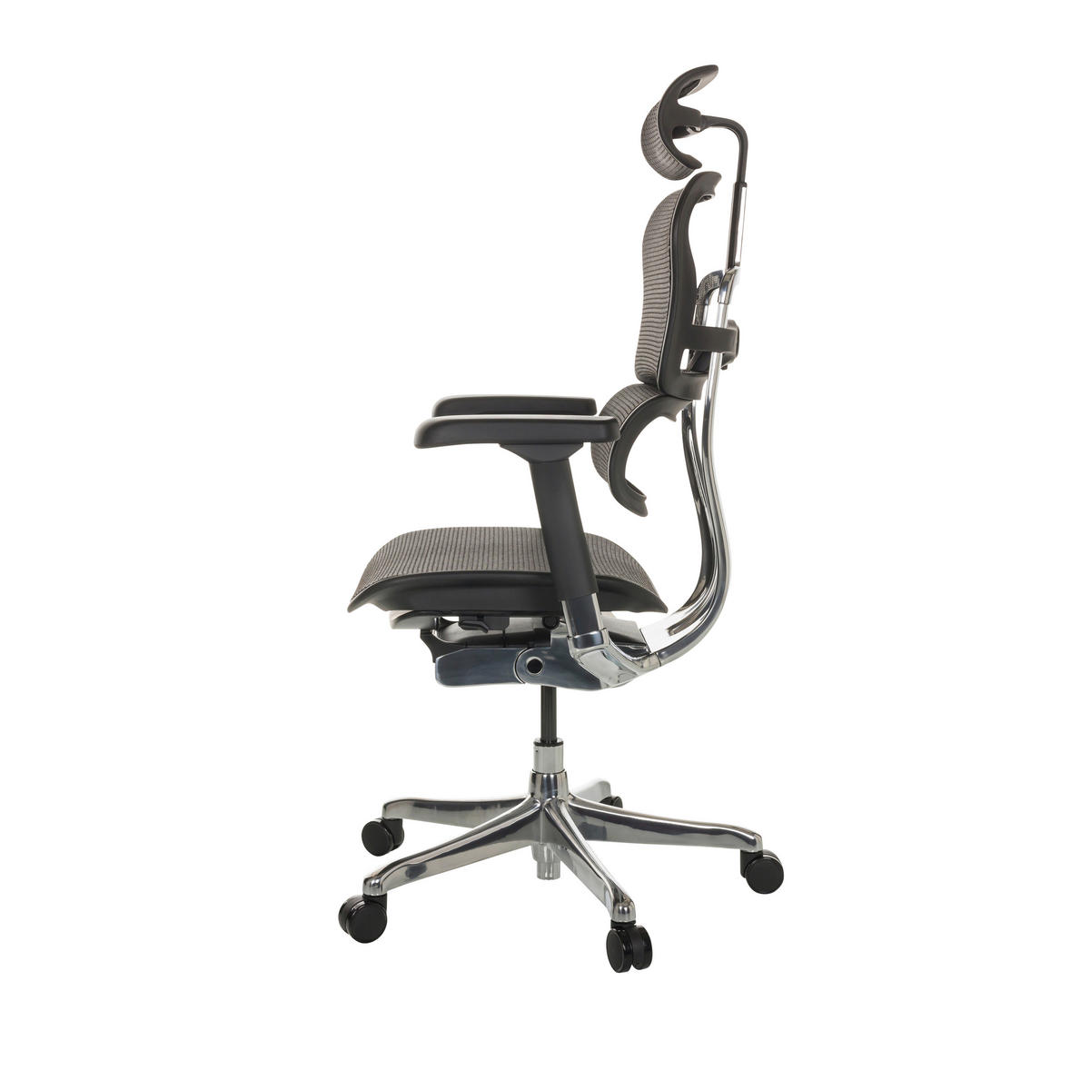 SNURRSTOL  i nät svart  - silver/svart, Basics, metall/textil (69/119-144/65cm) - MID.YOU