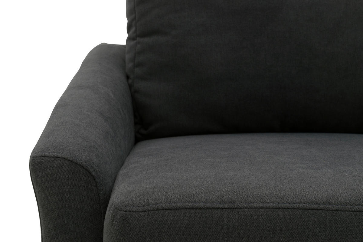 SCHLAFSOFA Mikrofaser Dunkelgrau  - Dunkelgrau/Beige, Basics, Kunststoff/Textil (168/86/96cm) - MID.YOU