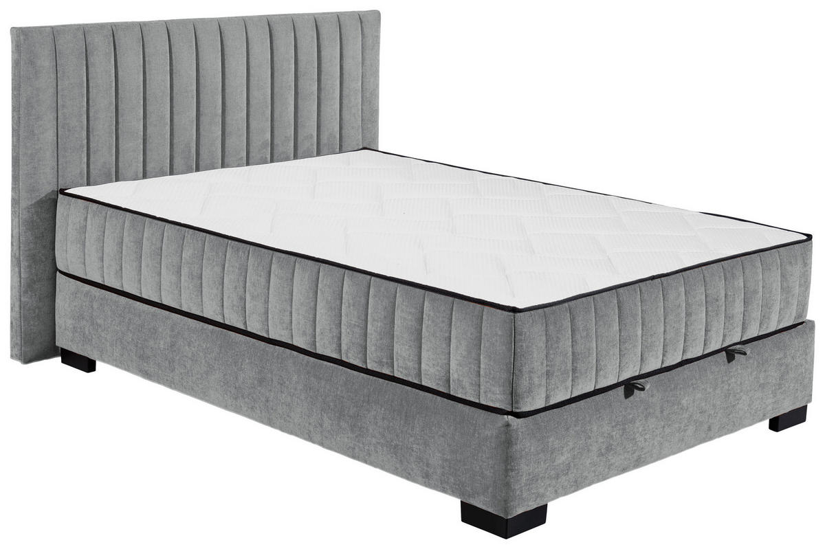 BOXBETT 140/200 cm  in Anthrazit  - Anthrazit/Schwarz, Modern, Holzwerkstoff/Kunststoff (140/200cm) - MID.YOU