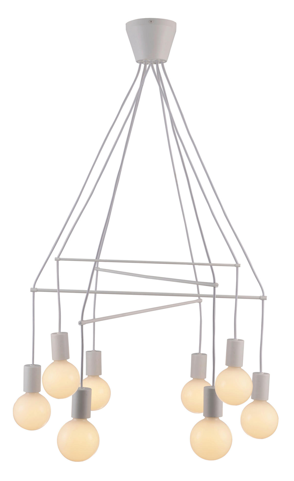 PENDELLEUCHTE Alto 82/82/95 cm   - Weiß, Design, Metall (82/82/95cm)